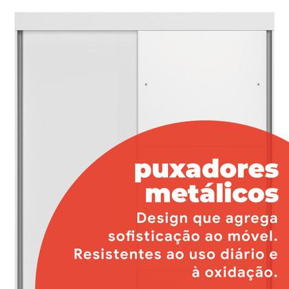 Imagem de Guarda-Roupa Solteiro 2 Portas de Correr 2 Gavetas e Espelho Peônia Yescasa