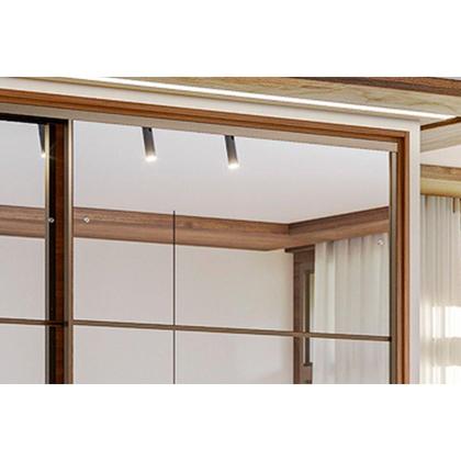 Imagem de Guarda Roupa Solteiro 2 Portas de Correr 3 Gavetas c/ Espelho e Pés Belga Amêndola Touch - Demóbile