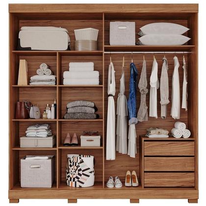 Imagem de Guarda-Roupa Solteiro 2 Portas de Correr com Espelhos 231cm 100% MDF Ravenna Espresso Móveis