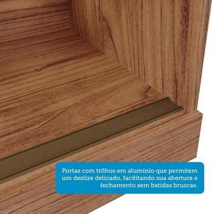 Imagem de Guarda-Roupa Solteiro 2 Portas de Correr com Espelhos 231cm 100% MDF Ravenna Espresso Móveis