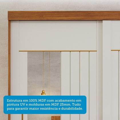 Imagem de Guarda-Roupa Solteiro 2 Portas de Correr com Espelhos 231cm 100% MDF Ravenna Espresso Móveis