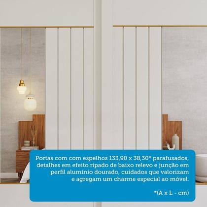 Imagem de Guarda-Roupa Solteiro 2 Portas de Correr com Espelhos 231cm 100% MDF Ravenna Espresso Móveis