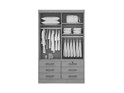 Imagem de Guarda Roupa Solteiro 2 Portas e 6 Gavetas Com Espelho