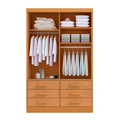 Guarda Roupa Solteiro 2 Portas e 6 Gavetas Com Espelho - Alpoim Imagem de Guarda Roupa Solteiro 2 Portas e 6 Gavetas Com Espelho