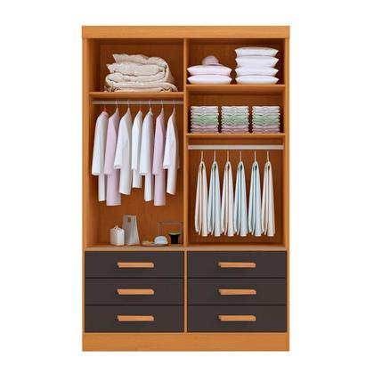 Guarda Roupa Solteiro 2 Portas e 6 Gavetas Com Espelho - Alpoim Imagem de Guarda Roupa Solteiro 2 Portas e 6 Gavetas Com Espelho