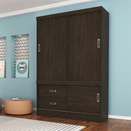 Imagem de Guarda Roupa Solteiro 2 Portas Estilo II 22520 Ébano Touch Demóbile
