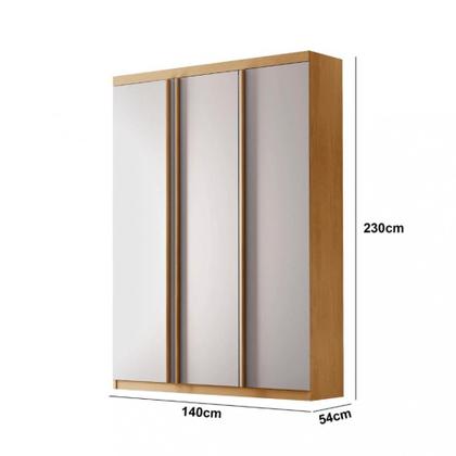 Imagem de Guarda Roupa Solteiro 3 Portas 100 MDF Chicago Rufato