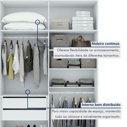 Imagem de Guarda-roupa Solteiro 4 Portas 2 Gavetas Alonzo 100% MDF
