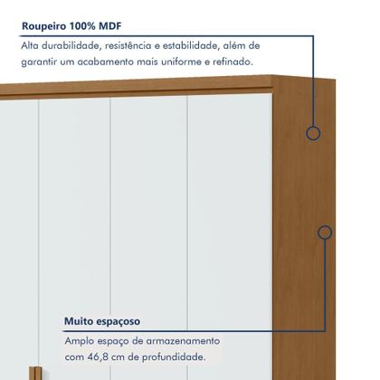 Imagem de Guarda Roupa Solteiro 4 Portas 2 Gavetas Alonzo 100% MDF