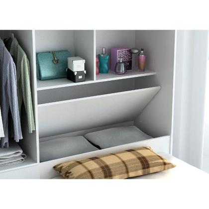 Imagem de Guarda Roupa Solteiro 4 Portas 2 Gavetas com Bicama Milena ACP Móveis