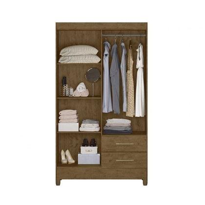 Imagem de Guarda-Roupa Solteiro 4 Portas 2 Gavetas e Pés Chile