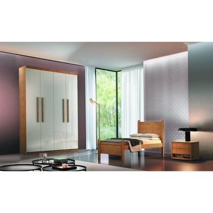 Imagem de Guarda-Roupa Solteiro 4 Portas 2 Gavetas MDF Dinamarca