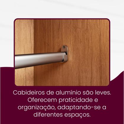 Imagem de Guarda Roupa Solteiro 4 Portas 2 Gavetas MDF Veracruz