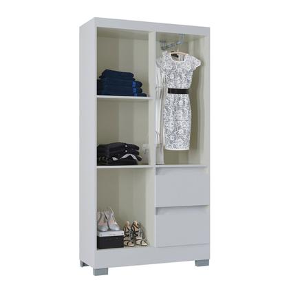 Imagem de Guarda Roupa Solteiro 4 Portas 2 Gavetas Nápoles Poquema