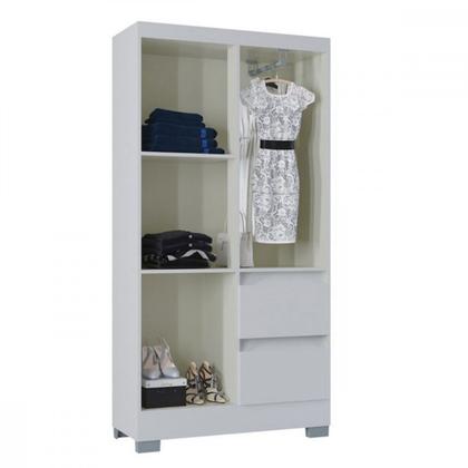 Imagem de Guarda Roupa Solteiro 4 Portas 2 Gavetas Nápoles Poquema