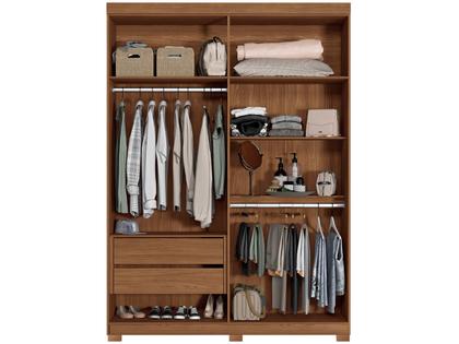 Imagem de Guarda-roupa Solteiro 4 Portas 2 Gavetas