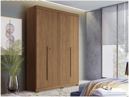Imagem de Guarda-roupa Solteiro 4 Portas 2 Gavetas
