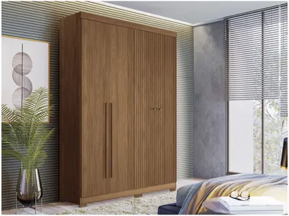 Imagem de Guarda-roupa Solteiro 4 Portas 2 Gavetas
