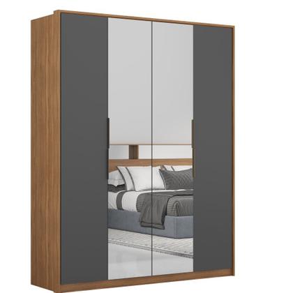 Imagem de Guarda Roupa Solteiro 4 Portas com 2 Portas com Espelhos Attore Demartêz