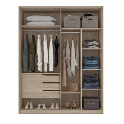 Imagem de Guarda Roupa Solteiro 4 Portas com 2 Portas com Espelhos Attore Demartêz