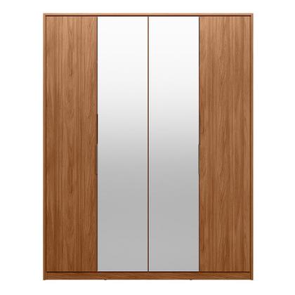 Imagem de Guarda Roupa Solteiro 4 Portas com 2 Portas com Espelhos Attore Demartêz