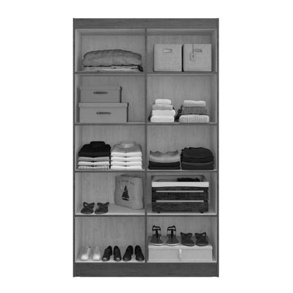 Imagem de Guarda-Roupa Solteiro 4 Portas Lyon 8 Prateleiras 40466 Off/White - Pnr Móveis