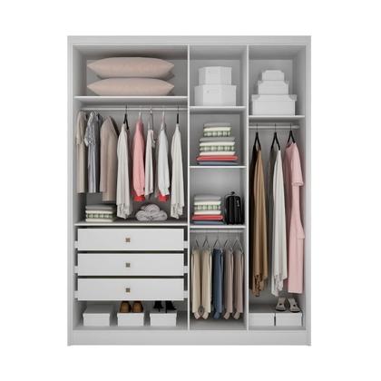 Imagem de Guarda Roupa Solteiro 4 Portas Moderni 100% MDF Branco