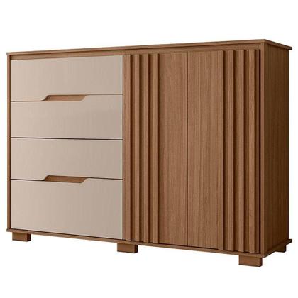 Imagem de Guarda Roupa Solteiro Aruba E Cômoda Texas Carvalho Fendi - Moval