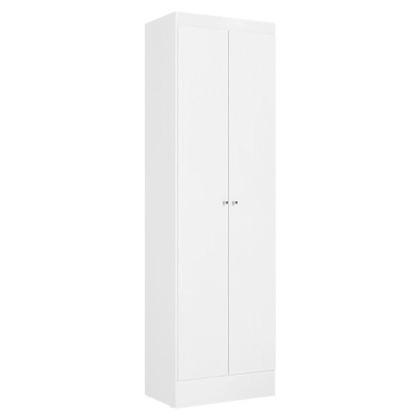 Imagem de Guarda Roupa Solteiro Astro 4 Portas Branco Rosa Flex Acetinado e Multiuso Space Branco - THB