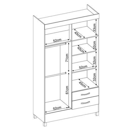 Imagem de Guarda Roupa Solteiro Astro com Sapateira Multiuso Golden Café - Demóbile