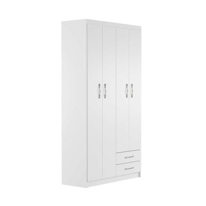 Imagem de Guarda-Roupa Solteiro Bangkok 4PT 2GV Branco
