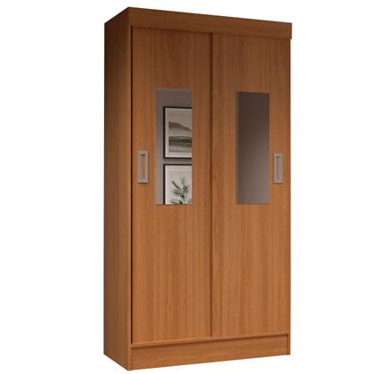 Imagem de Guarda-Roupa Solteiro Berlim 2 Portas com Espelho Cinamomo - Evidencia Móveis