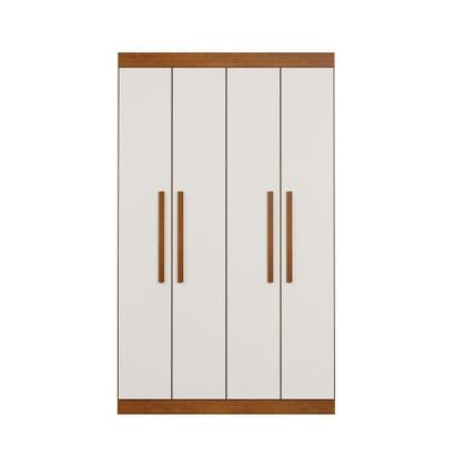 Imagem de Guarda-Roupa Solteiro Beverly 4 PT Imbuia e Off White
