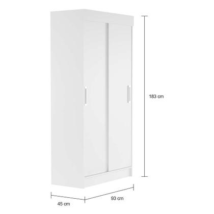 Guarda-Roupa Solteiro Bilbao 2PT Branco - Mobly Imagem de Guarda-Roupa Solteiro Bilbao 2PT Branco