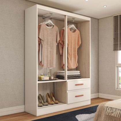 Imagem de Guarda-Roupa Solteiro Boulevard 4 Portas 2 Gavetas Branco - Panorama Móveis