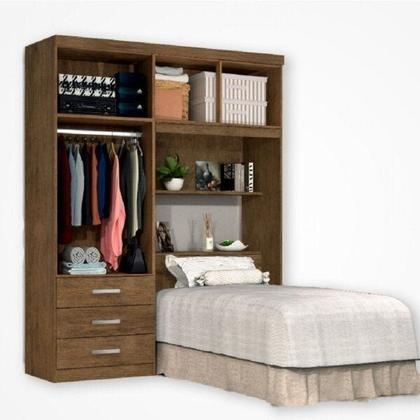 Imagem de Guarda-Roupa Solteiro com Cabeceira 4 Portas Cancun