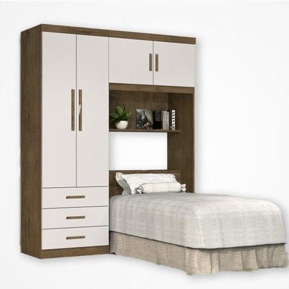 Imagem de Guarda-Roupa Solteiro com Cabeceira 4 Portas Cancun