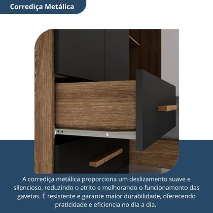 Imagem de Guarda-roupa Solteiro com Cama Solteiro 4 Portas 3 Gavetas Advantage