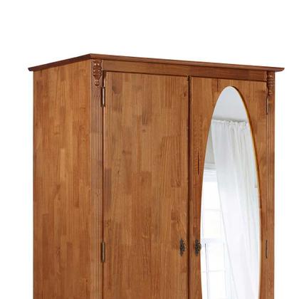 Imagem de Guarda Roupa Solteiro Com Espelho 2 Portas 1 Gaveta 60406E Linz Móveis