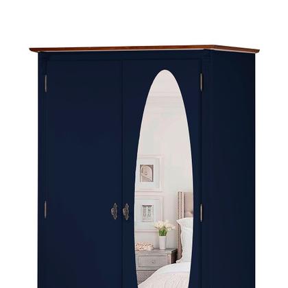 Imagem de Guarda Roupa Solteiro Com Espelho 2 Portas 1 Gaveta 60406E Linz Móveis