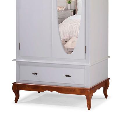 Imagem de Guarda Roupa Solteiro Com Espelho 2 Portas 1 Gaveta 60406E Linz Móveis