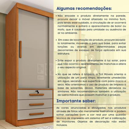 Imagem de Guarda Roupa Solteiro com Espelho 2 Portas 6 Gavetas 133cm Chicago Bege/Cinamomo/Off White
