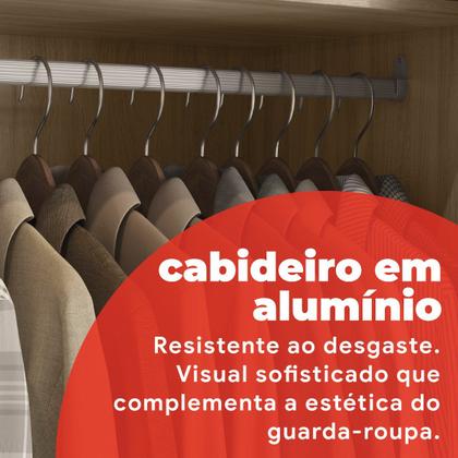 Imagem de Guarda-Roupa Solteiro com Espelho 2 Portas de Correr 2 Gavetas Tuco Yescasa