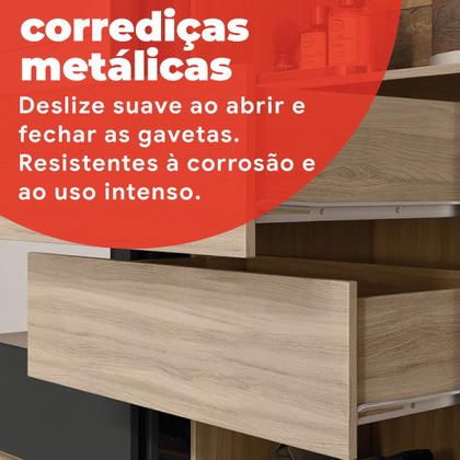 Imagem de Guarda-Roupa Solteiro com Espelho 2 Portas de Correr 2 Gavetas Tuco Yescasa