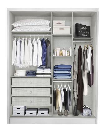 Imagem de Guarda Roupa Solteiro com Espelho 4 Portas 3 Gavetas - Sevilha-Branco - Móveis Novo Horizonte