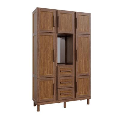 Imagem de Guarda-roupa Solteiro com Espelho 7 Portas 3 Gavetas Belém Capelinha