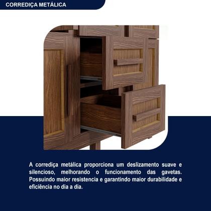 Imagem de Guarda-roupa Solteiro com Espelho 7 Portas 3 Gavetas Belém Capelinha