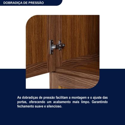 Imagem de Guarda-roupa Solteiro com Espelho 7 Portas 3 Gavetas Belém Capelinha