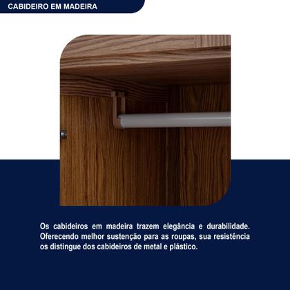 Imagem de Guarda-roupa Solteiro com Espelho 7 Portas 3 Gavetas Belém Capelinha