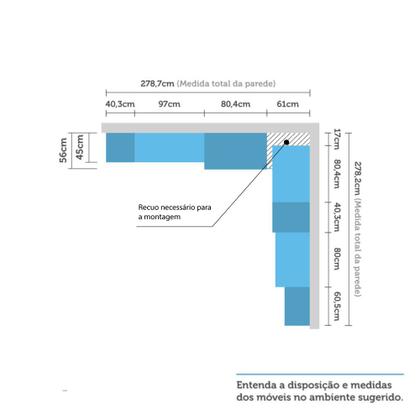 Imagem de Guarda Roupa Solteiro com Espelho e Escrivaninha Legno Crema com Branco Prime Luciane Móveis